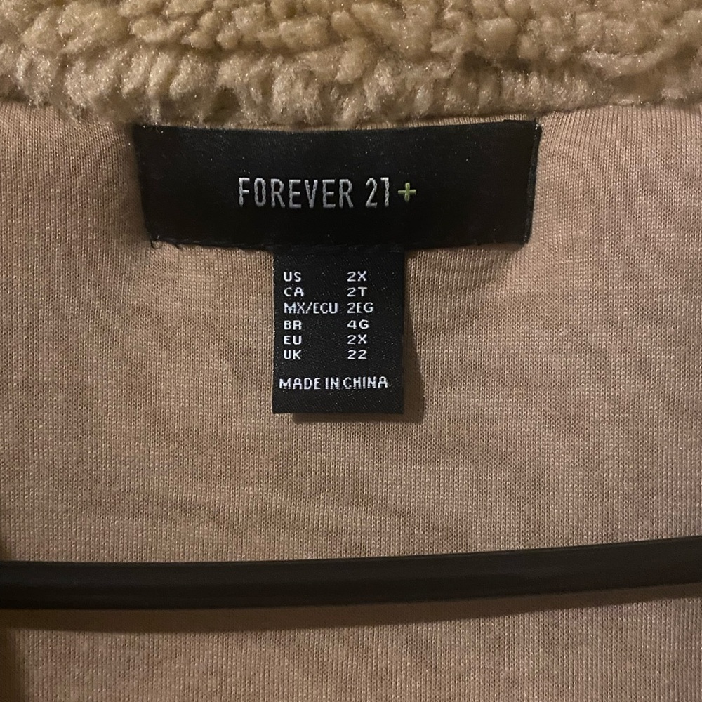Forever 21 Plush Beige Teddy Jacket